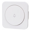 Aigostar - Interrupteur simple avec cadre pour sonnette, blanc