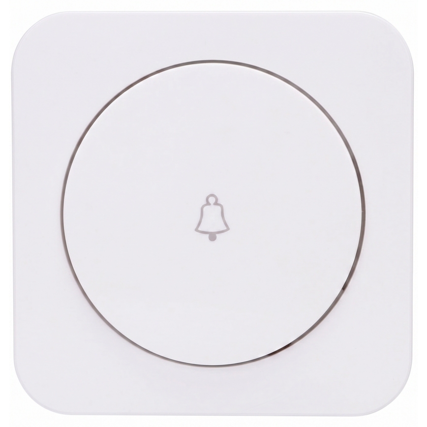 Aigostar - Interrupteur simple avec cadre pour sonnette, blanc