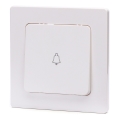 Aigostar - Interrupteur simple pour sonnette avec cadre, blanc
