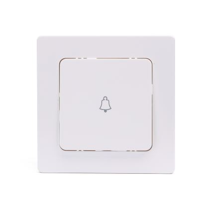 Aigostar - Interrupteur simple pour sonnette avec cadre, blanc