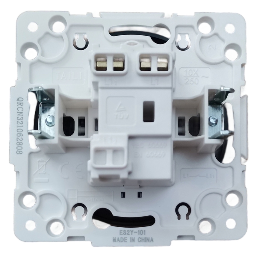Aigostar - Interrupteur simple sans cadre n° 1 noir