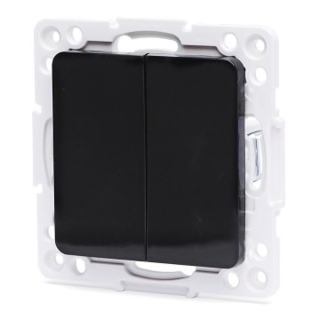 Aigostar - Interrupteur simple sans cadre n° 6 noir