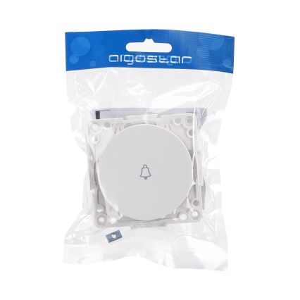 Aigostar - Interrupteur simple sans cadre pour sonnette, blanc
