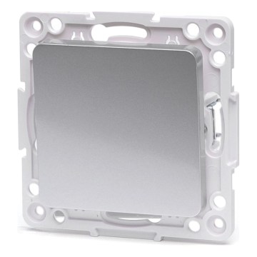 Aigostar - Interruttore a croce senza cornice n. 7, finitura argento
