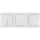Aigostar - Interruttore doppio n. 6+6 e 2x interruttore singolo n. 1 bianco