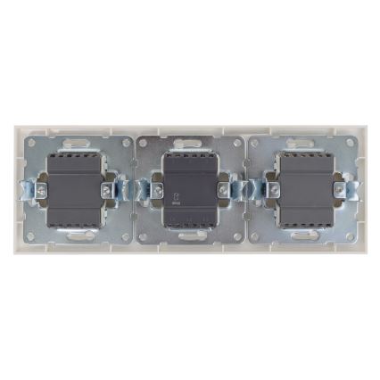 Aigostar - Interruttore doppio n. 6+6 e 2x interruttore singolo n. 1 bianco