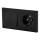 Aigostar - Interruttore doppio n. 6 e presa SCHUKO 230V con placca nera