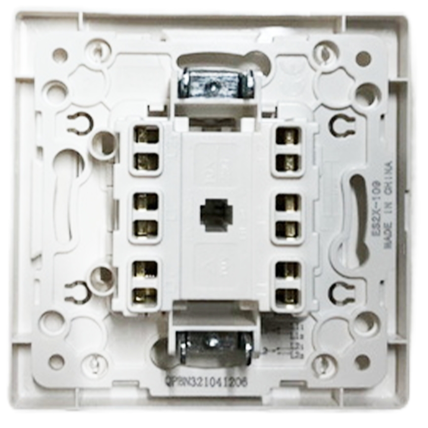 Aigostar - Interruttore doppio senza cornice, modello 6+6, bianco