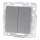 Aigostar - Interruttore doppio senza cornice n. 1 argento