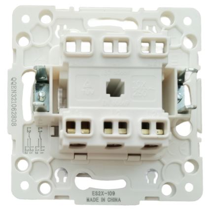 Aigostar - Interruttore doppio senza cornice n. 1 argento