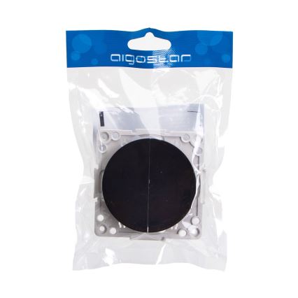 Aigostar - Interruttore doppio senza cornice n. 1 nero