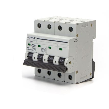Aigostar - Interruttore magnetotermico 4 poli 4P-20A-C 400V