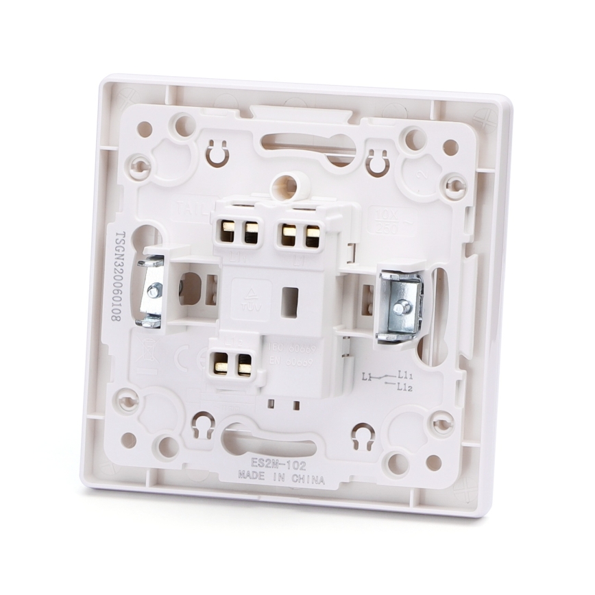 Aigostar - Interruttore singolo con cornice č. 6 bianco