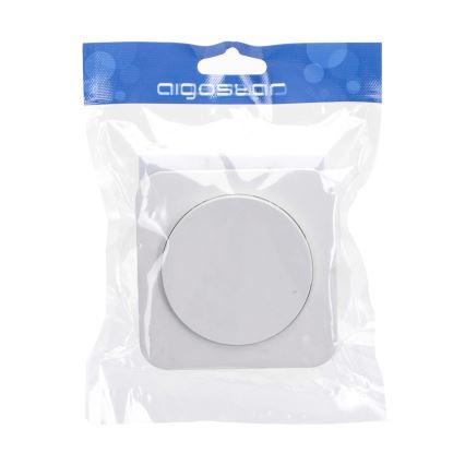 Aigostar - Interruttore singolo con cornice n. 5, bianco