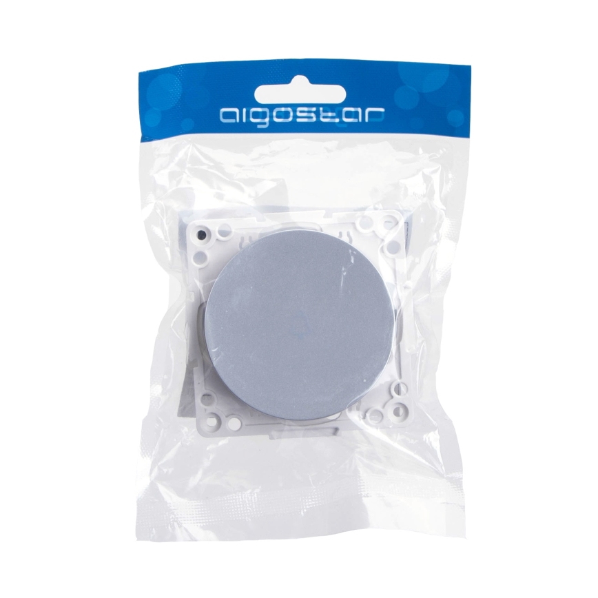 Aigostar - Interruttore singolo senza cornice per campanello, argento