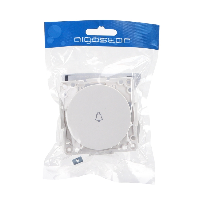 Aigostar - Interruttore singolo senza cornice per campanello, bianco