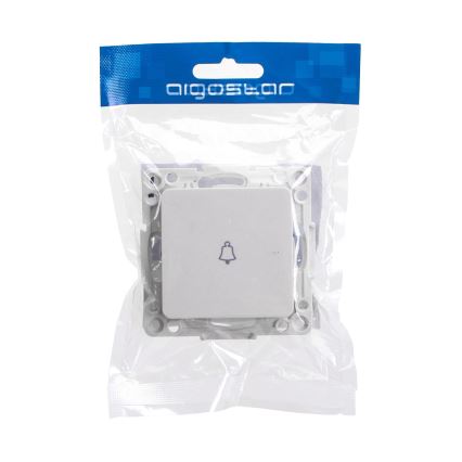 Aigostar - Interruttore singolo senza placca per campanello, bianco