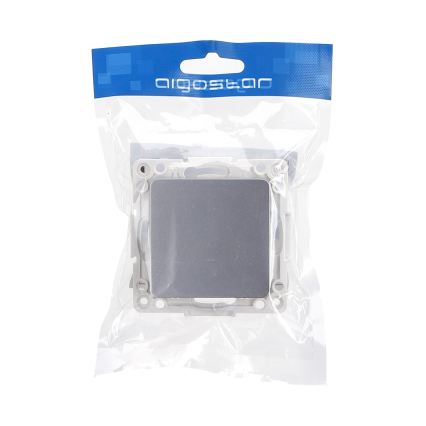 Aigostar - Kreuzschalter ohne Rahmen Nr. 7, silber