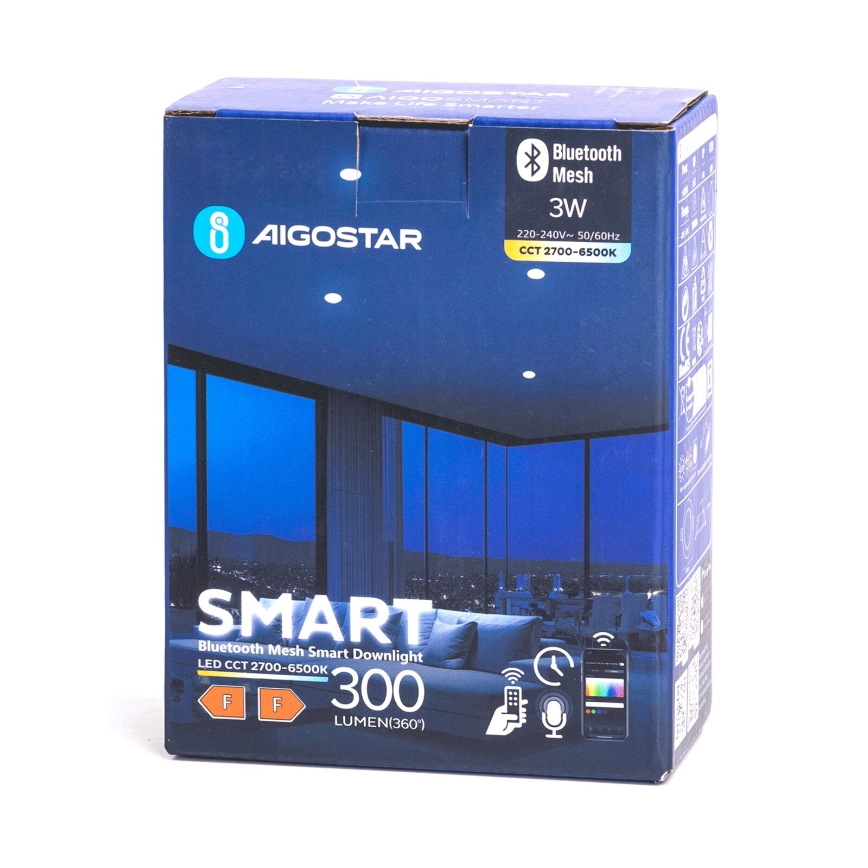 Aigostar - Lampada da incasso LED dimmerabile MESH/3W/230V 2700-6500K bianco