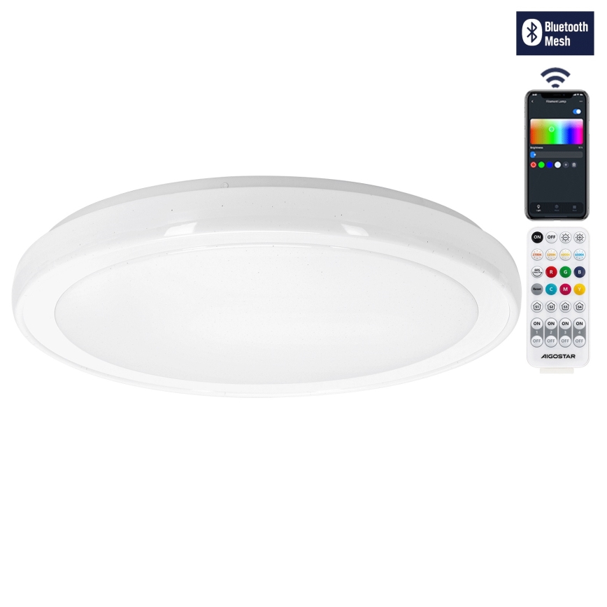 Aigostar - Lampada da soffitto LED dimmerabile MESH LED/36W/230V 3000-6500K Ø 49,5 cm + telecomando