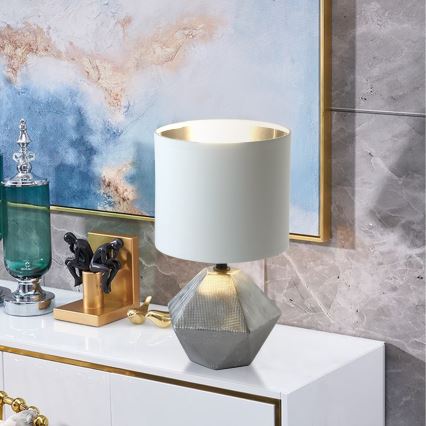 Aigostar - Lampada da tavolo 1xE14/40W/230V argento/bianco
