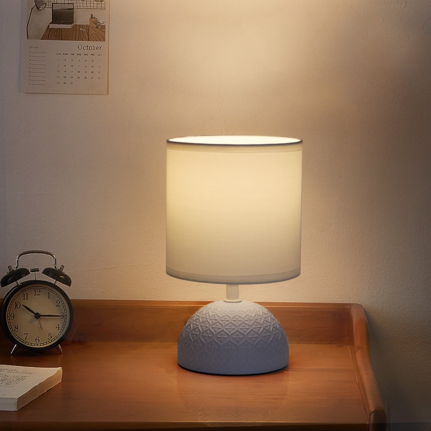 Aigostar - Lampada da tavolo 1xE14/40W/230V blu/bianco