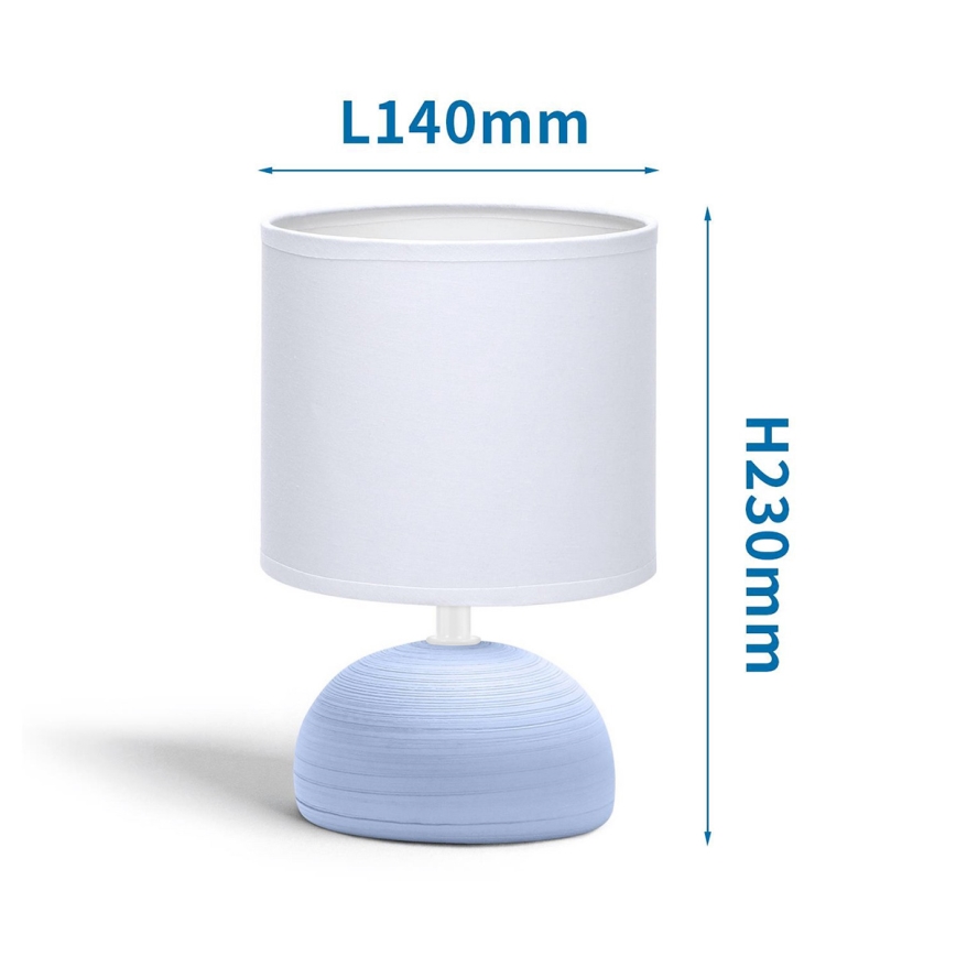 Aigostar - Lampada da tavolo 1xE14/40W/230V blu/bianco
