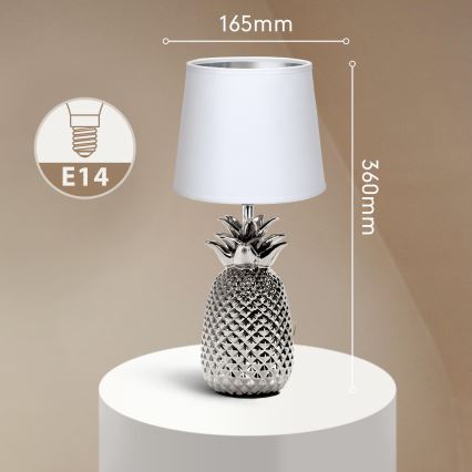 Aigostar - Lampada da tavolo 1xE14/40W/230V cromo lucido