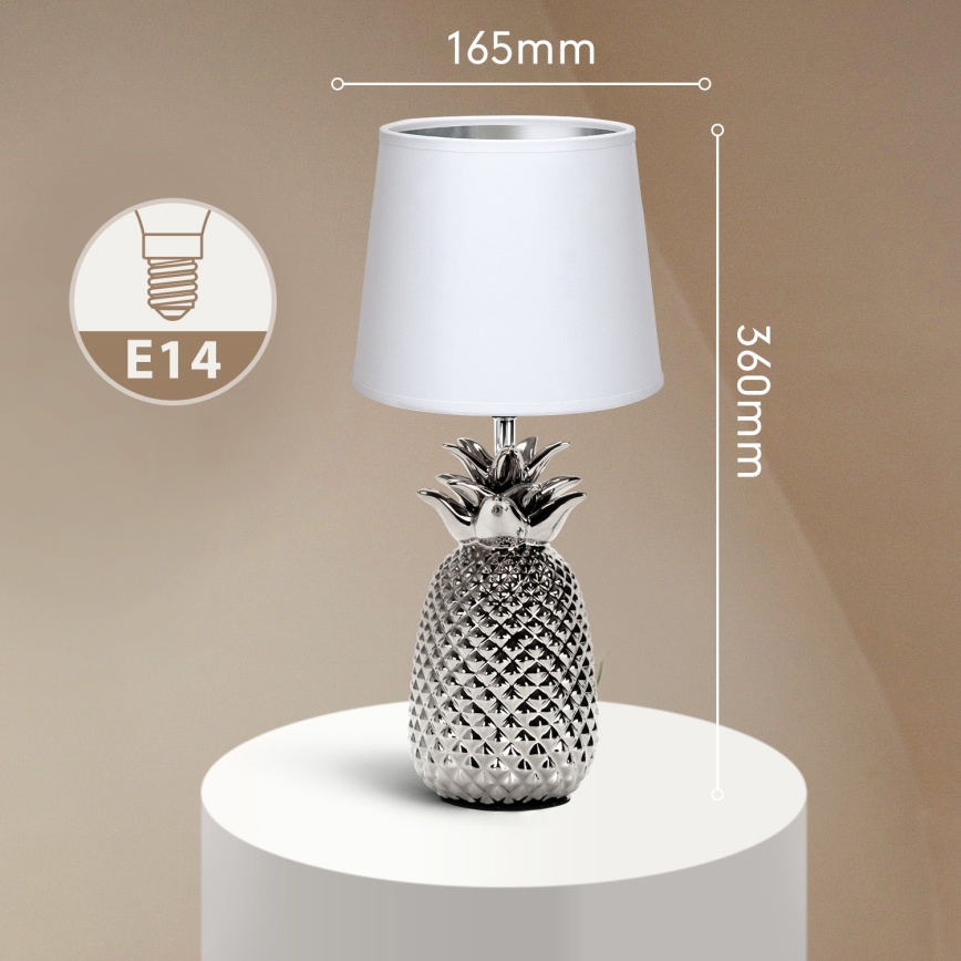 Aigostar - Lampada da tavolo 1xE14/40W/230V cromo lucido