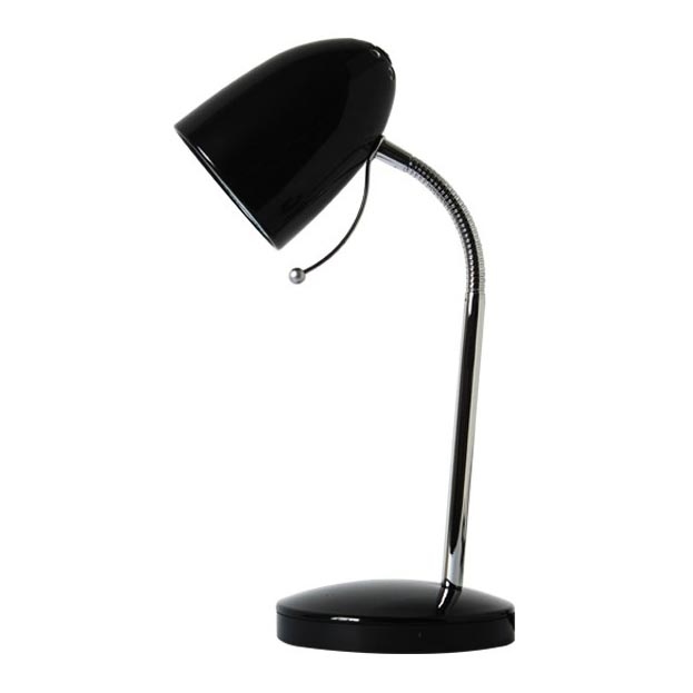 Aigostar - Lampada da tavolo 1xE27/36W/230V nero/cromo lucido