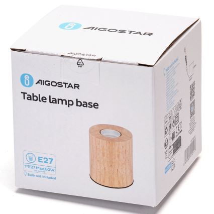 Aigostar - Lampada da tavolo 1xE27/60W/230V albero di caucciù