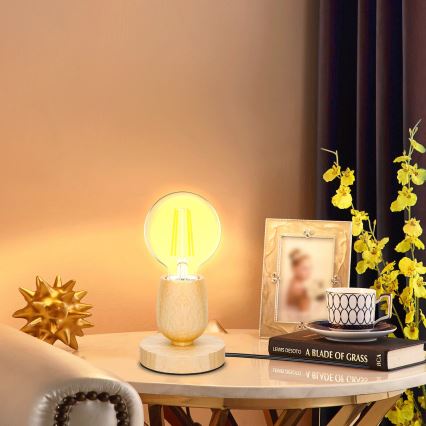 Aigostar - Lampada da tavolo 1xE27/60W/230V albero di caucciù