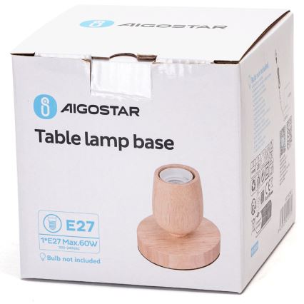 Aigostar - Lampada da tavolo 1xE27/60W/230V albero di caucciù