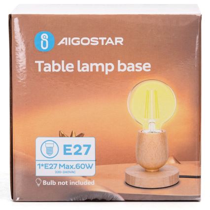 Aigostar - Lampada da tavolo 1xE27/60W/230V albero di caucciù