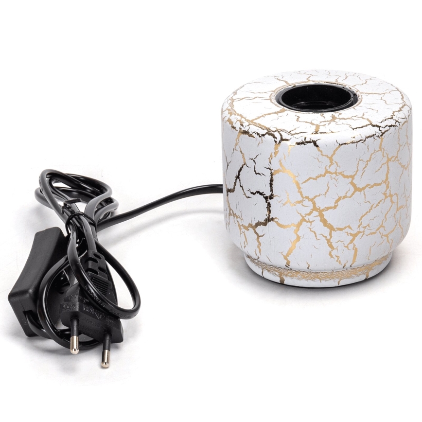 Aigostar - Lampada da tavolo 1xE27/60W/230V bianco/oro