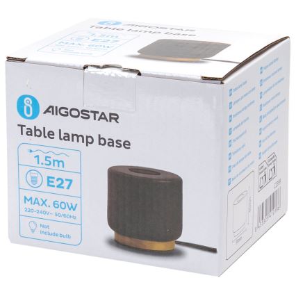 Aigostar - Lampada da tavolo 1xE27/60W/230V nero