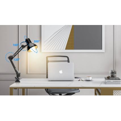 Aigostar - Lampada da tavolo 2in1 1xE27/40W/230V nero