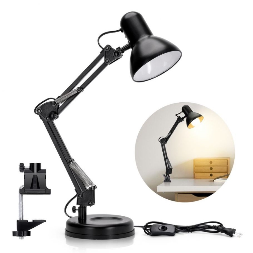 Aigostar - Lampada da tavolo 2in1 1xE27/40W/230V nero