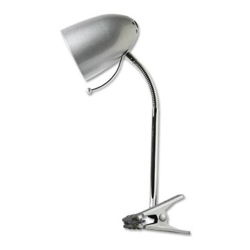 Aigostar -  Lampada da tavolo con morsetto 1xE27/11W/230V argento/cromo lucido
