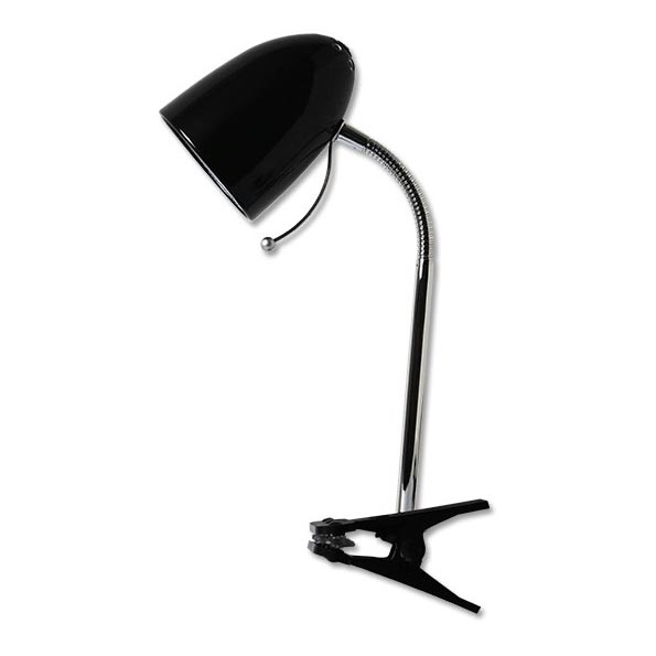 Aigostar -  Lampada da tavolo con morsetto 1xE27/11W/230V nero/cromo lucido