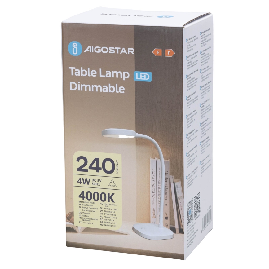 Aigostar - Lampada da tavolo LED dimmerabile LED/4W/5V 4000K