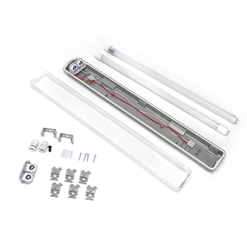 Aigostar - Lampada fluorescente tecnica LED 2xG13/9W/230V 4000K 66,6 cm IP65