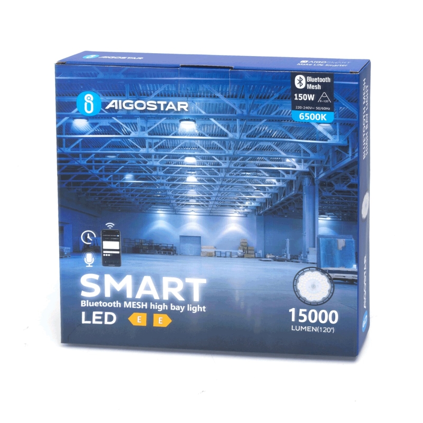 Aigostar - LED industriale dimmerabile per esterni chiaro MESH High Bay LED/150W/230V 6500K IP65