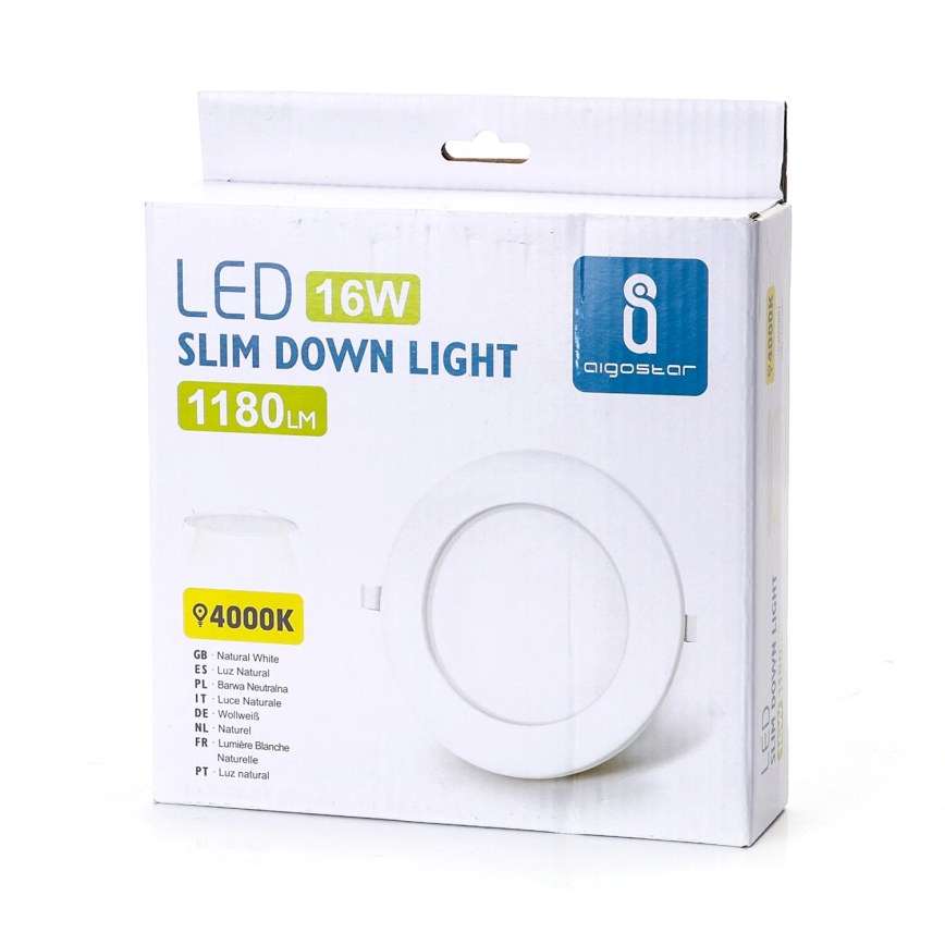 Aigostar - Lampada LED da incasso ULTRATHIN LED/16W/230V 6000K bianco