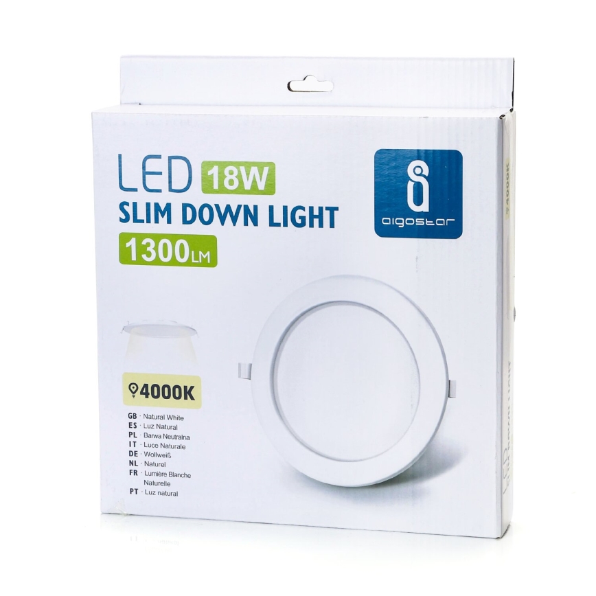 Aigostar - Lampada LED da incasso ULTRATHIN LED/18W/230V 4000K bianco