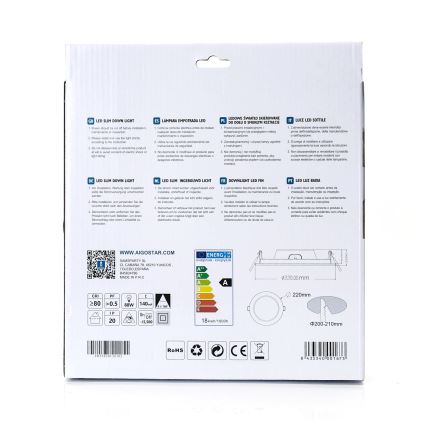 Aigostar - Lampada LED da incasso ULTRATHIN LED/18W/230V 4000K bianco