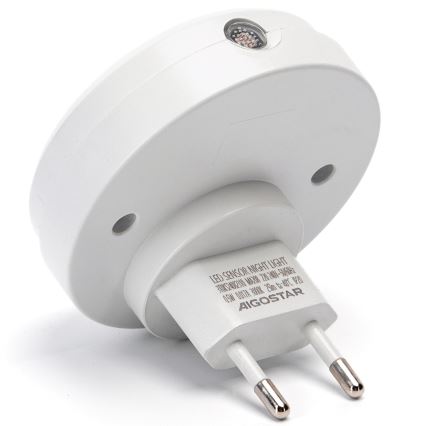 Aigostar - LED Luce notturna con sensore crepuscolare LED/0,5W/230V 3000K