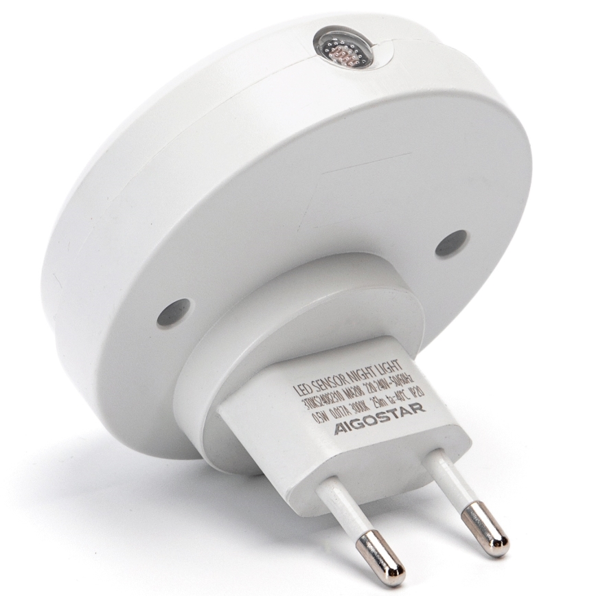 Aigostar - LED Luce notturna con sensore crepuscolare LED/0,5W/230V 3000K