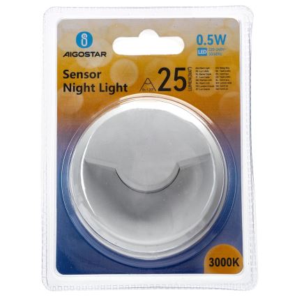 Aigostar - LED Luce notturna con sensore crepuscolare LED/0,5W/230V 3000K