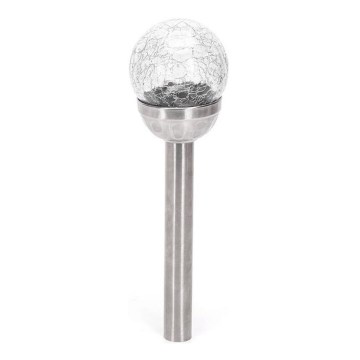 Aigostar - Lampada solare a LED/2V, 6500K, IP44, 40 mAh, argento